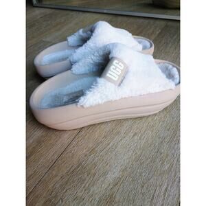 UGG Women's FoamO UGGplush Slide slippers Mustard Seed neutral minimalist luxury